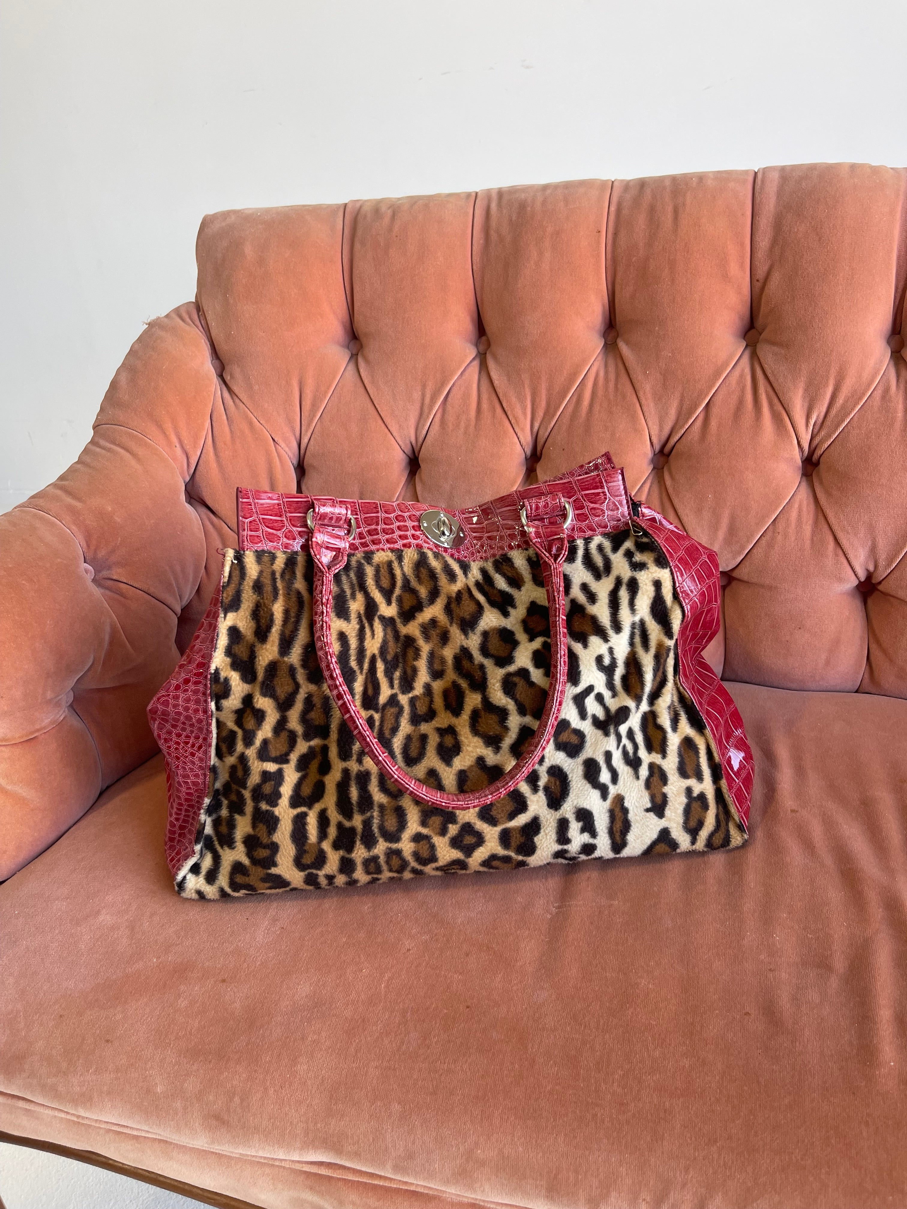cheetah alligator bag
