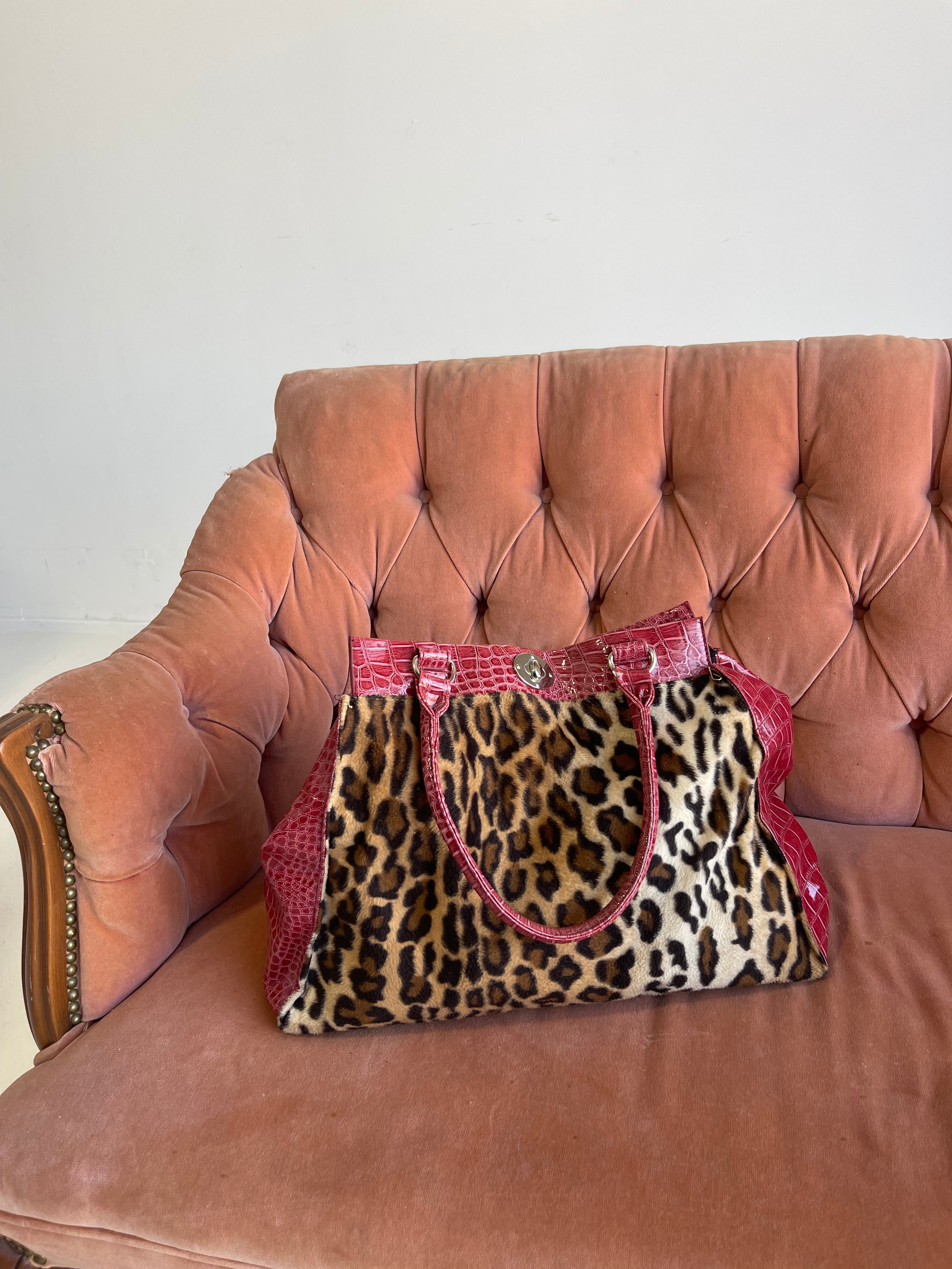 cheetah alligator bag