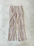 foe snakeskin flares