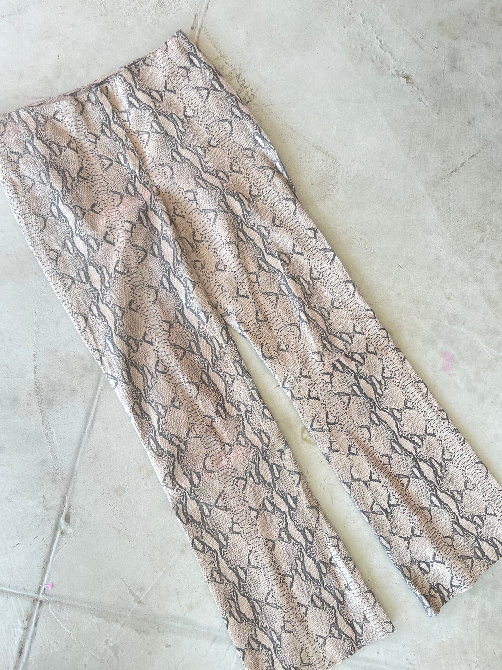 foe snakeskin flares
