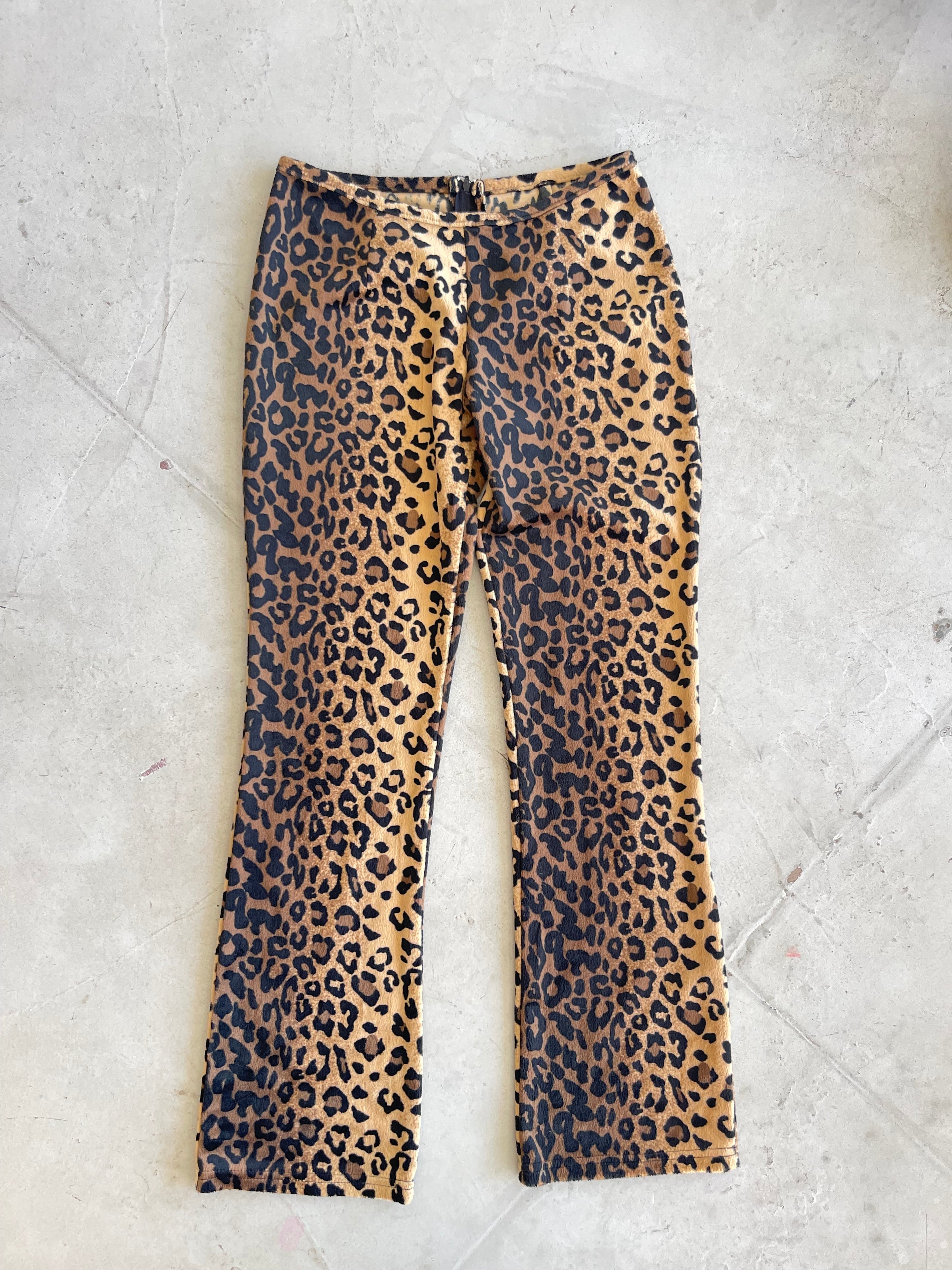 cheetah velvet flares